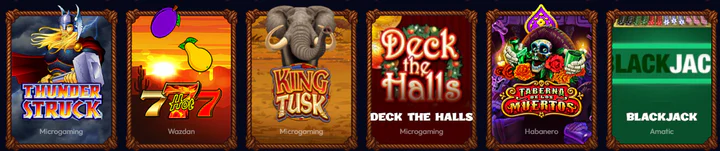 Les rubriques de jeu du site
